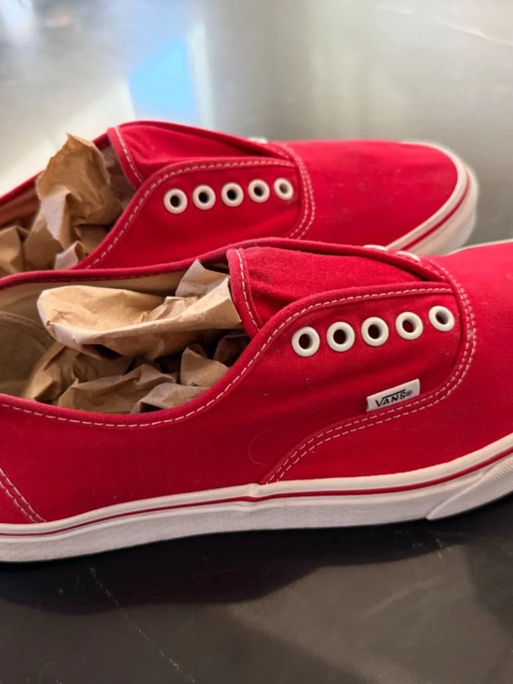 Red Vans Authentic Shoes Men’s Size 12